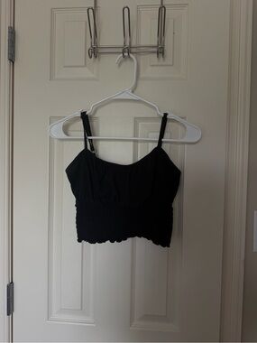Holister black Smocked Cami Crop Top - Women